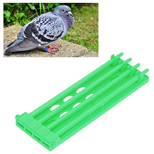 Pigeons Bands Rack Frame, Pigeons Leg Rings Holder 3Pcs Save Space 4 Column for Pigeons Farm Green