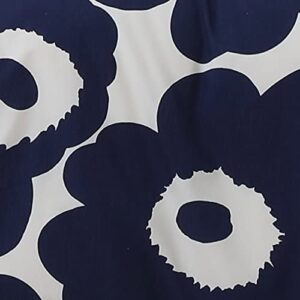 Marimekko - Queen Comforter Set, Cotton Bedding with Matching Shams, Lightweight Home Decor for All Seasons (Unikko Indigo, Queen)