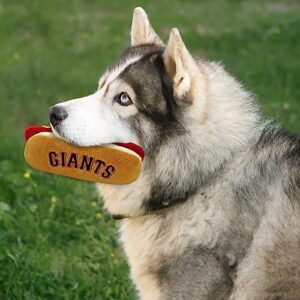 Pets First MLB San Francisco Giants Plush Dog Toys - Stadium Theme Snacks - Cutest Plush HOT-Dog Toy for Dogs & Cats with Inner Squeaker & Premium Embroidery of Baseball Team Name/Logo