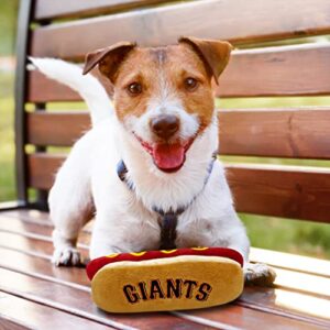 Pets First MLB San Francisco Giants Plush Dog Toys - Stadium Theme Snacks - Cutest Plush HOT-Dog Toy for Dogs & Cats with Inner Squeaker & Premium Embroidery of Baseball Team Name/Logo