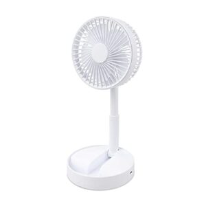 northern chill foldable and adjustable fan, for desks, floor, and bedsides, usb and battery operated fan with 2 speeds, super quiet, and adjustable, compact and lightweight for all occasions (white)