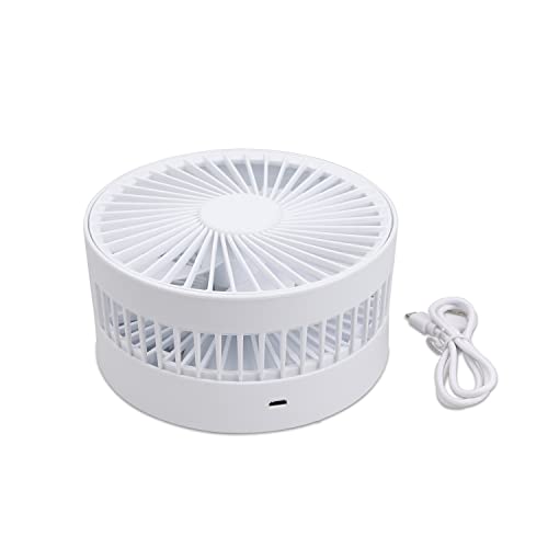 Northern Chill Foldable and Adjustable Fan, for Desks, Floor, and Bedsides, USB and Battery Operated Fan with 2 Speeds, Super Quiet, and Adjustable, Compact and Lightweight for All Occasions (White)