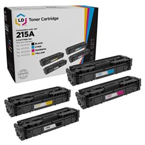 ld products compatible toner cartridge replacements for hp 215a (w2310a black, w2311a cyan, w2313a magenta, w2312a yellow 4-pack) for color laserjet mfp m183fw and laserjet pro mfp m182nw