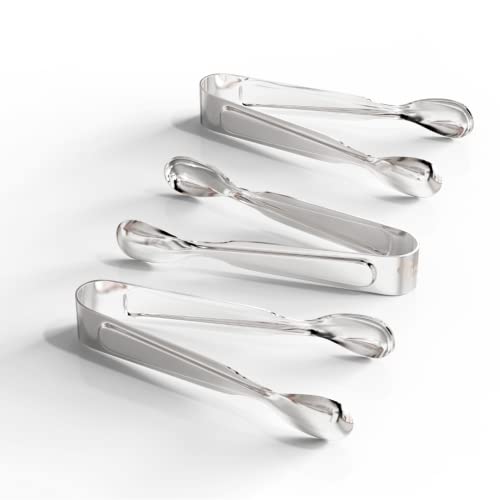 Divitis Home Sirius Serving Tongs 3-pieces set 4 1/3" (110mm) Sugar Tongs, Small Serving Tongs