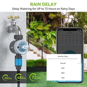 RAINPOINT Sprinkler Timer WiFi Water Timer, Smart Wireless Hose Faucet Timer for Garden, Automatic Irrigation System Controller, APP Remote Control via 2.4Ghz WiFi or Bluetooth