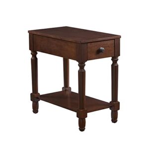 ball & cast wood end tables, 13" w, dark brown-open