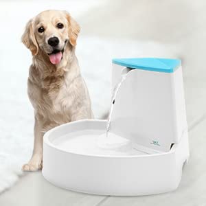 pet fountain, 84oz/2.5l dog fountain automatic water dispenser for dogs & cats