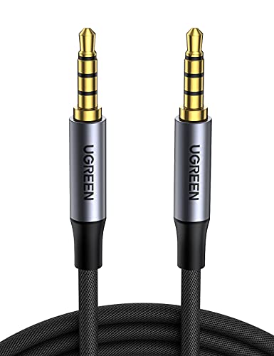 UGREEN 6FT 3.5mm Audio Cable Braided 4-Pole Aux Cord Bundle with Lightning to 3.5mm Adapter Apple MFi Certified Headphone Adapter for iPhone