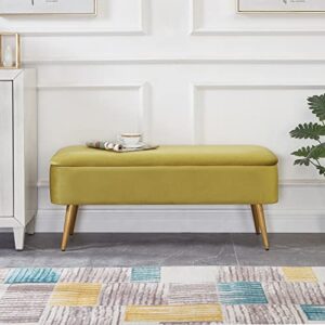 Ball & Cast Upholstered Bench, 42" W, Avocado Green