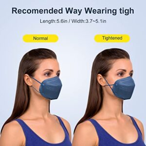 25PCS KN95 Face Mask, 5-Ply Safety Masks for Aldult Men & Women Filter Efficiency≥95% (Blue, Black, Grey)