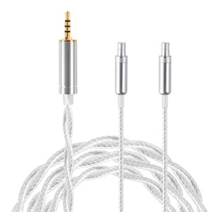 faaeal silver plated replacement audio upgrade cable compatible with sennheiser hd800s, hd820, hd800 headphones,suitable for 2.5mm/3.5mm/4.4mm balanced interface sony player (2.5mm plug)