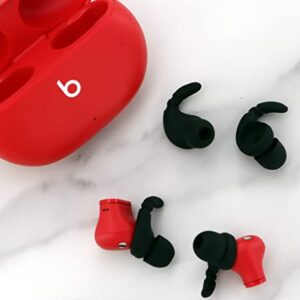 A-Focus Sports Earbuds Eartips Wingtips Anti-Slip Silicone Gel Ear Hooks for Most Earphone Inner Hole 4mm to 5mm, Compatible with Beats Studio Buds/Flex/WF-1000XM5 / WF-C700N Black White