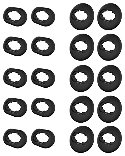 A-Focus 10 Pairs S/L Galaxy Buds Live Ear Tips Adapter Set Replacement Wing Earbuds Cushion Ear Gel Cover Skin Accessories Compatible with Samsung Galaxy Buds Live SM-R180, Mystic Black