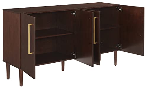 Crosley Furniture Everett Mid-Century Modern Sideboard, Mahogany