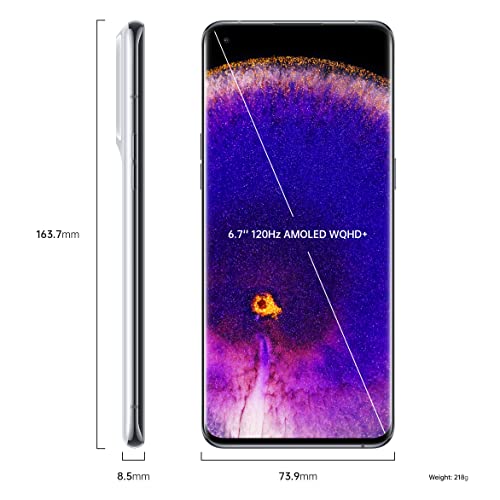 Oppo Find X5 Pro 5G Dual 256GB ROM 12GB RAM Factory Unlocked (GSM Only | No CDMA - not Compatible with Verizon/Sprint) China Version | No Google Play Installed Mobile Cell Phone - Ceramic White