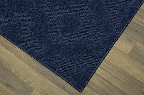 Garland Rug Charleston 6 ft. x 9 ft. Area Rug Navy