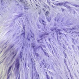 Ecoshag™ Faux Fake Fur Solid Mongolian Long Pile Fabric Sold by The Yard DIY Coats Costumes Scarfs Rugs Accessories Fashion (Curly Lavender)