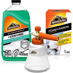 armor all car wash kit, foam cannon extreme shield ceramic, soap and sprayer for pressure washer - 50 oz