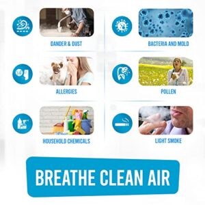 Air Purifiers for Home Large Room Bedroom Offices Living Room by De.Life H13 TRUE HEPA Air Filter with UV Light, Eliminate 99.98% Germs, Toxins, Smoke, Allergies and Pet Dander, Real Time Air Quality LED Screen Smart Display, Ultra Quiet Purifier