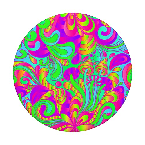 Retro Groovy Trippy Hippie 70s Aesthetic Mushroom Funky Cool PopSockets Swappable PopGrip