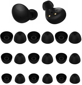 rqker ear tips compatible with galaxy buds 2 earbuds sm-r177, 9 pairs s/m/l sizes soft silicone replacement ear tips earbud tips eartips compatible with galaxy buds 2 earbuds sm-r177, 9 pairs black