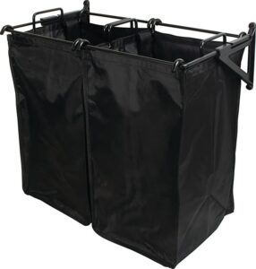 tag hardware premium tilt-out hamper with removable black nylon bag(s) (24" wide with 2 small bags)