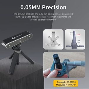 Revopoint 3D Scanner 0.05mm Precision 10 FPS Scan Speed Portable 3D Scanner for 3D Printing - POP2 Premium