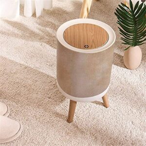 Small Trash Can with Lid Abstract Dusty Pink Shagreen Stingray Skin Texture Round Recycle Bin Press Top Dog Proof Wastebasket for Kitchen Bathroom Bedroom Office 7L/1.8 Gallon