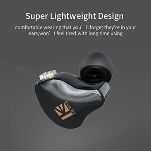 keephifi KBEAR KS1 in Ear Monitors KBEAR Earbuds Single DD Wired Earphone Studio Earbuds IEM Earphones in Ear Headphones Wired Noise Cancelling Headset for Musicians Drummers Singers (Clear, No Mic)