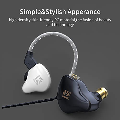 keephifi KBEAR KS1 in Ear Monitors KBEAR Earbuds Single DD Wired Earphone Studio Earbuds IEM Earphones in Ear Headphones Wired Noise Cancelling Headset for Musicians Drummers Singers (Clear, No Mic)