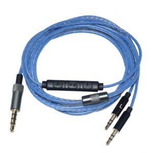 Learsoon Replacement Sol Republic Headphones Cord Aux Cable Compatible with Sol Republic Master Tracks HD HD2 Sol Republic V8 V10 V12 X3 Headsets(Blue with MIC)