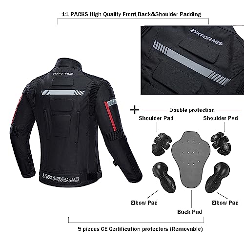 Motorcycle Jacket Motorbike Biker Waterproof Jackets Windproof Full Body Protective Gear CE Armoured Summer Winter for Men
