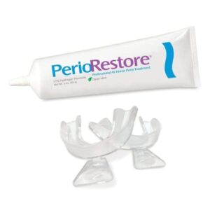perio restore® gel 3 ounce tube; 1.7% hydrogen peroxide oral cleansing treatment; oral cleansing gel. includes two (2) trays for ease of application. mint flavor, at-home treatment