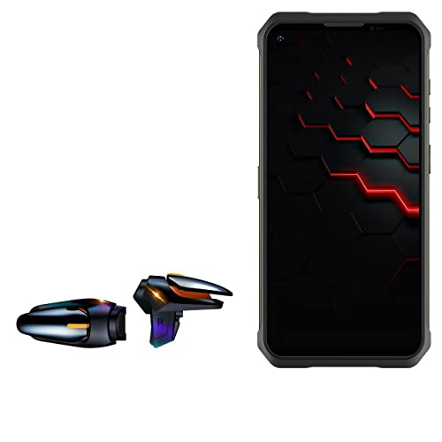 BoxWave Gaming Gear Compatible With Doogee V10 - Touchscreen QuickTrigger Auto, Trigger Buttons Autofire Gaming Mobile FPS - Jet Black