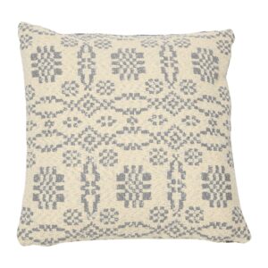 creative co-op woven cotton jacquard pillow, 20" l x 20" w x 0" h, greige