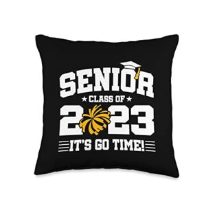 senior class graduation gifts & apparel graduation-cheerleading squad-senior 2023 throw pillow, 16x16, multicolor