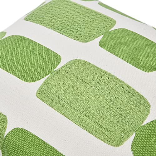 Creative Co-Op Cotton Canvas Printed Embroidery Pillow, 20" L x 20" W x 2" H, Multicolor