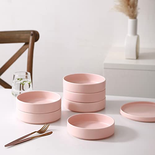 Stone lain Stella Pasta Bowl 6-Piece Set, Round, Porcelain, Blush, 6 Pasta Bowls