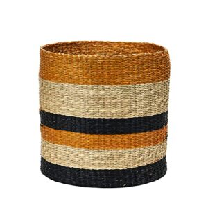 bloomingville hand-woven seagrass design, set of 2 baskets, 16" l x 16" w x 16" h, multicolor