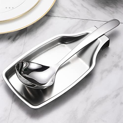 JIANYI Spoon Rest, Stainless Steel Spoon Holder for Stove Top, Heavy Duty Kitchen Utensils Holder for Spatula, Ladles, Brush and Other Cooking Utensils