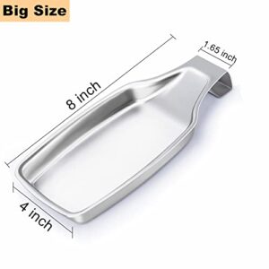 JIANYI Spoon Rest, Stainless Steel Spoon Holder for Stove Top, Heavy Duty Kitchen Utensils Holder for Spatula, Ladles, Brush and Other Cooking Utensils