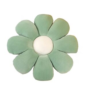 daisy petal-shaped throw pillow, cushion. suitable for office, driving, sofa, tatami. soft and comfortable, it can be used as decoration or as a gift. (38cm(14.9inch), green)
