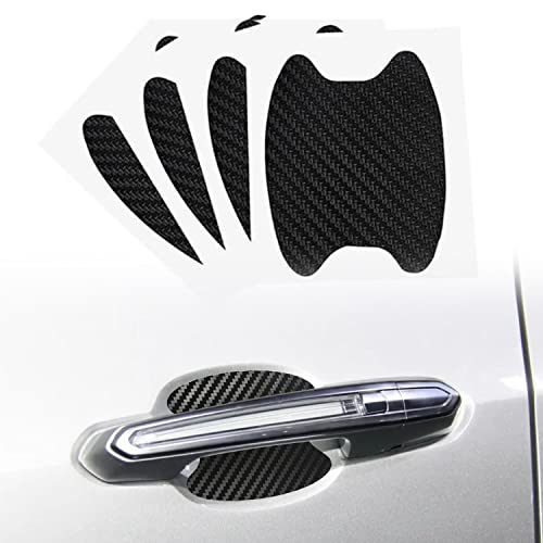 4pcs Car Door Bowl Stickers Scratches Protective Films, Universal Carbon Fiber Car Door Side Sticker Paint Protection with Door Bowl, Guard Film for Car SUV