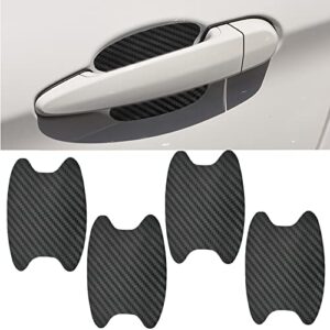 4pcs car door bowl stickers scratches protective films, universal carbon fiber car door side sticker paint protection with door bowl, guard film for car suv