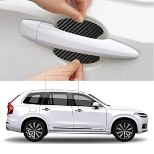 4pcs Car Door Bowl Stickers Scratches Protective Films, Universal Carbon Fiber Car Door Side Sticker Paint Protection with Door Bowl, Guard Film for Car SUV