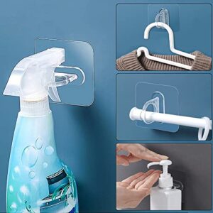 15 pieces wall mount spray bottle holder cleaning supplies organizer -spray bottle rack organizer to create storage space- self adhesive curtain rod bracket for kitchen, bathroom, bedroom, living room