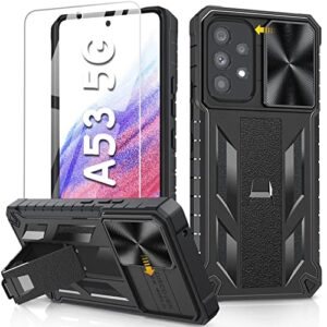soios for samsung galaxy a53 5g case: military grade drop proof protection cover with kickstand | matte textured rugged shockproof tpu | protective cell phone case for galaxy a53 5g phone