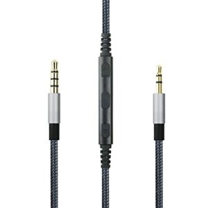 newfantasia 3.5mm to 2.5mm male audio cable for jbl tune 710bt, 600btnc, live 660nc, 460nc, e45bt e55bt e65btnc headphone, remote volume control mic for iphone
