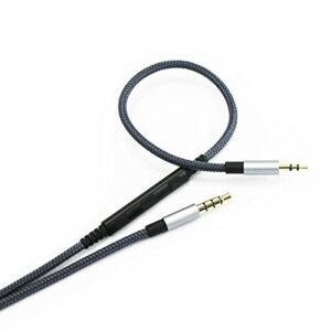 NewFantasia 3.5mm to 2.5mm Male Audio Cable for JBL Tune 710BT, 600BTNC, Live 660NC, 460NC, E45BT E55BT E65BTNC Headphone, Remote Volume Control Mic for iPhone