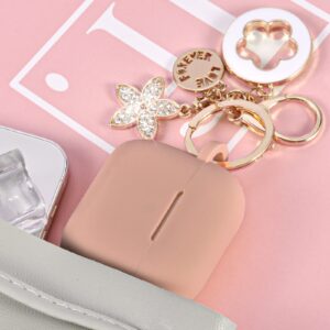 Case for Airpods 3 - VISOOM Airpods 3rd Generation Cases Cover Women 2022 Silicone for iPod 3 Earbuds Wireless Charging Case with Accessorie Girl Bling Keychain for Apple Airpod Gen 3(Milk Tea)